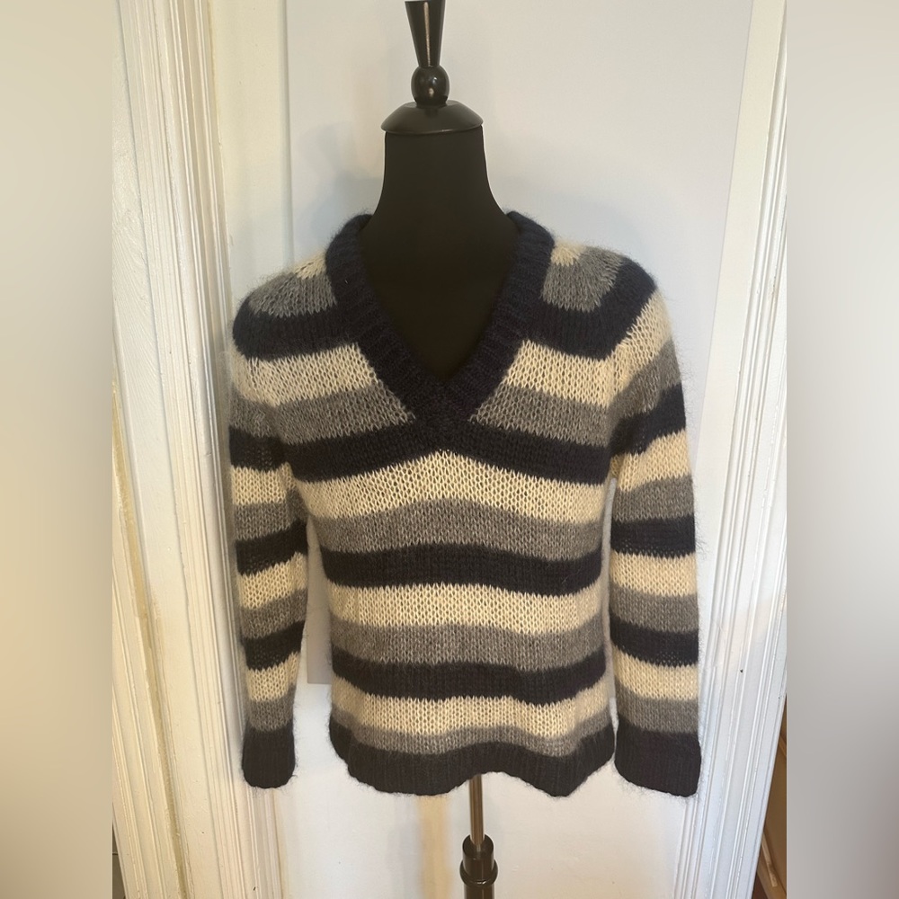Prada men’s sweater mohair wool stripes